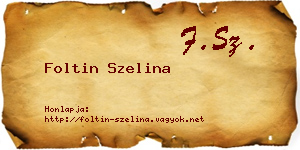 Foltin Szelina névjegykártya
